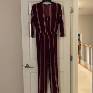 Multi colored wide leg jumpsuit